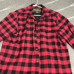 Red Plaid Eddie Bauer Button-up
